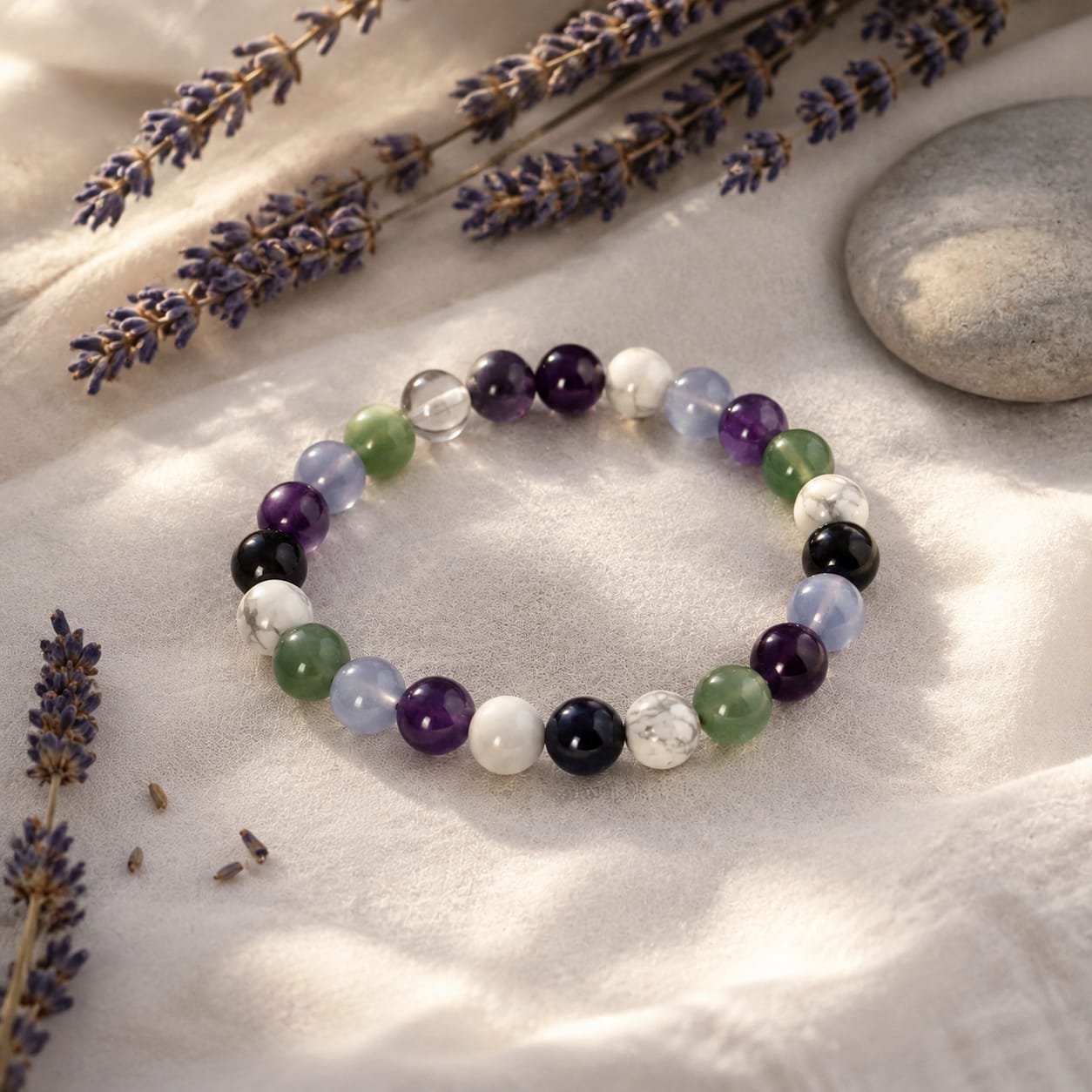Reiki & Om–Blessed Evening Calm & Relaxation Bracelet - Image 6