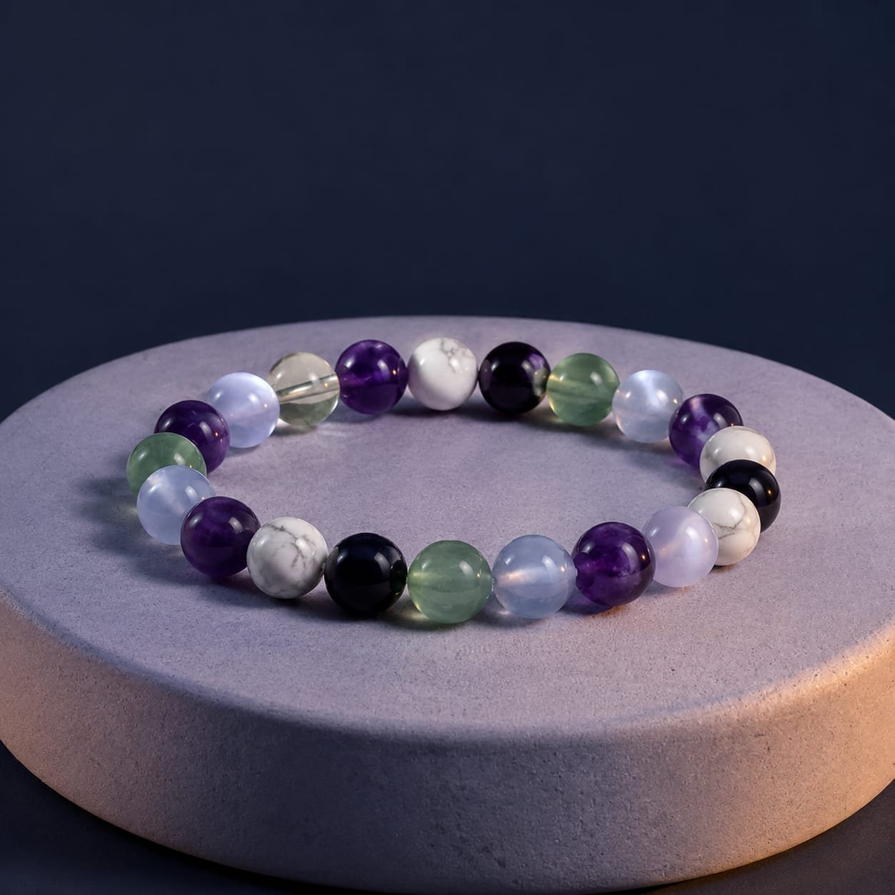 Reiki & Om–Blessed Evening Calm & Relaxation Bracelet