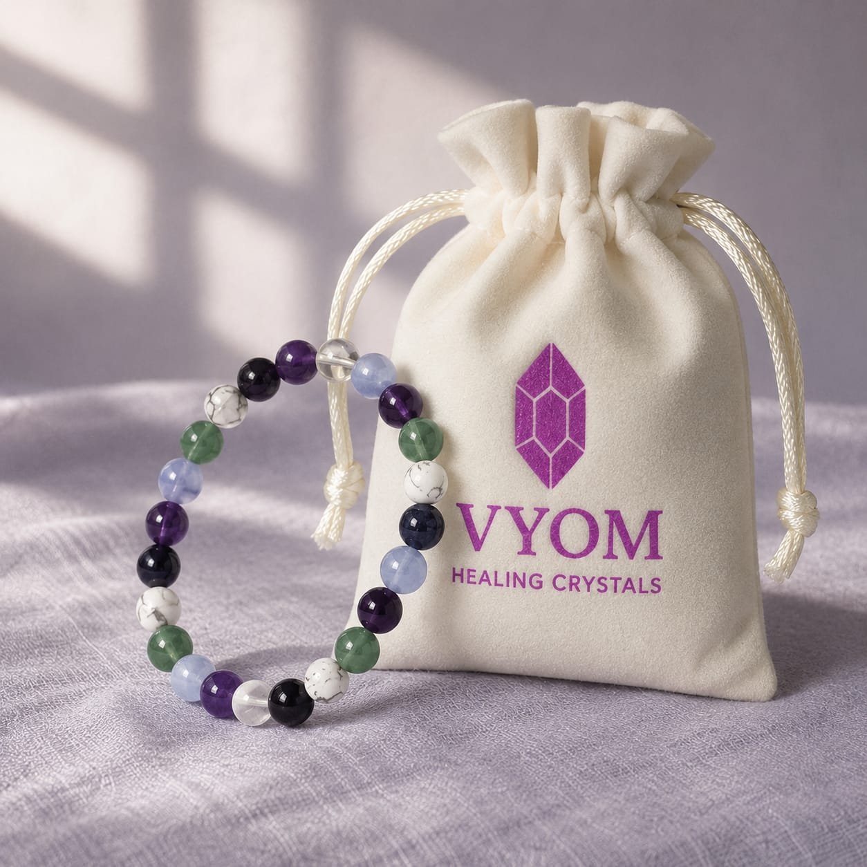 Reiki & Om–Blessed Evening Calm & Relaxation Bracelet - Image 5