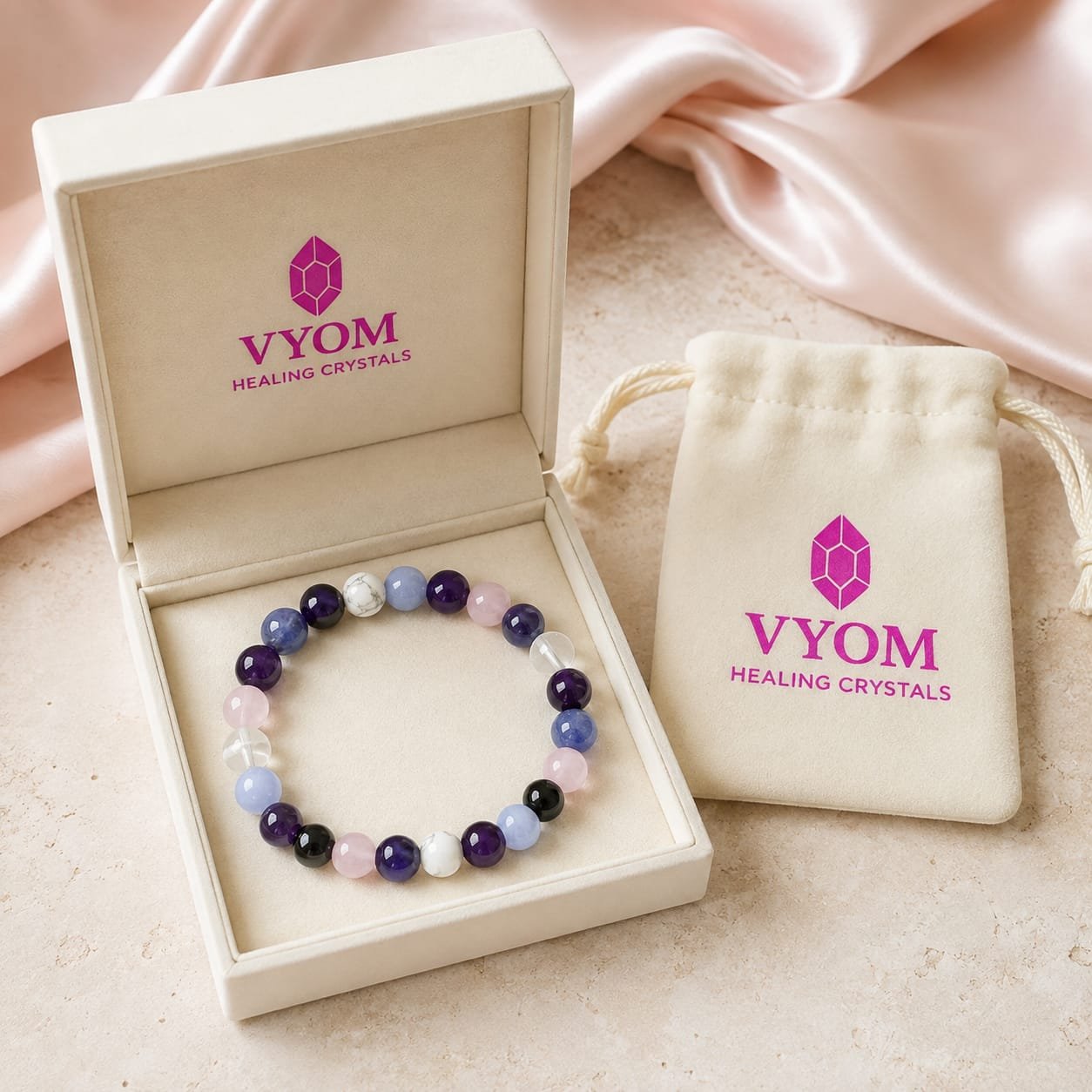 Reiki & Om–Blessed Calm & Emotional Harmony Bracelet - Image 3