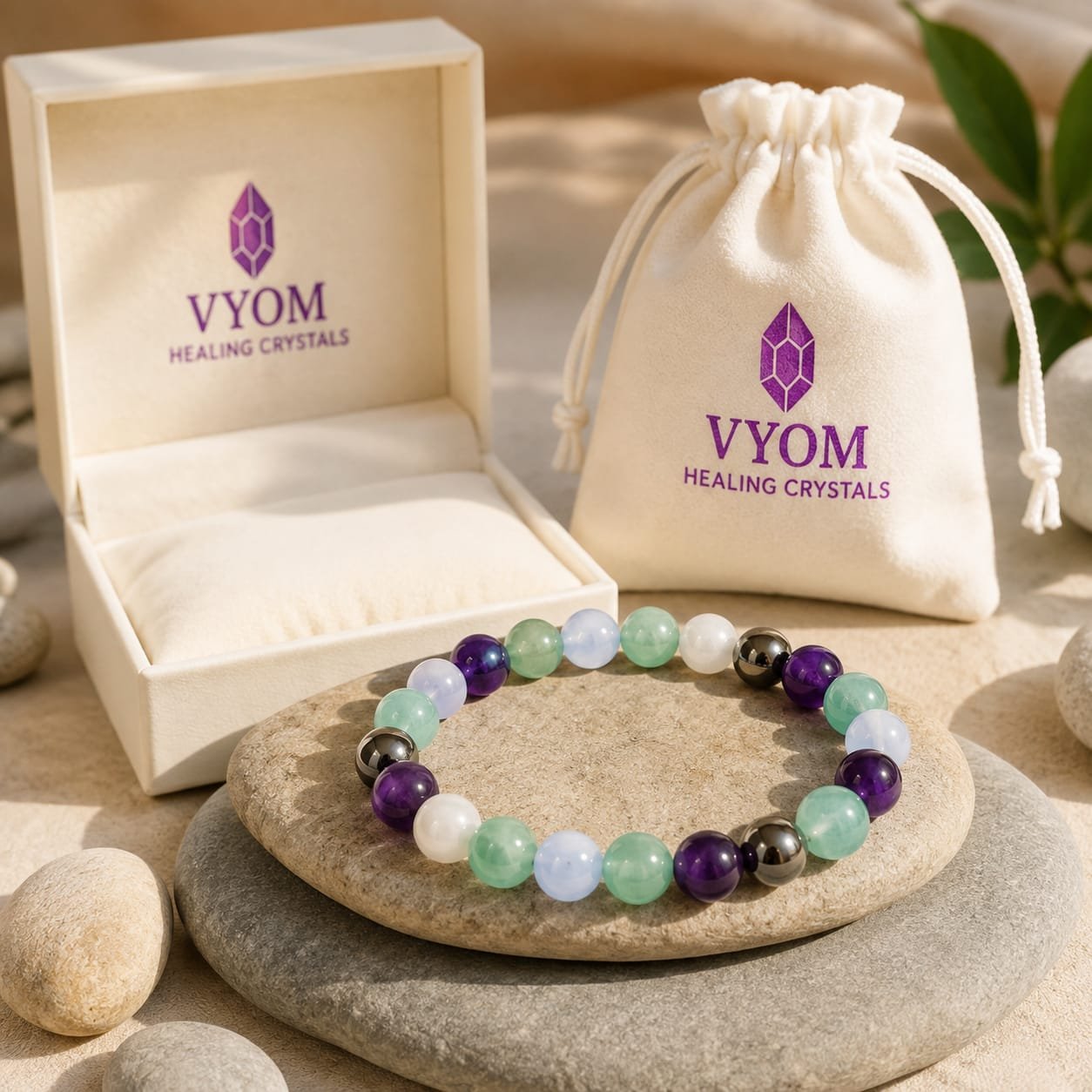 Reiki & Om–Blessed Calm, Focus & Comfort Bracelet - Image 4