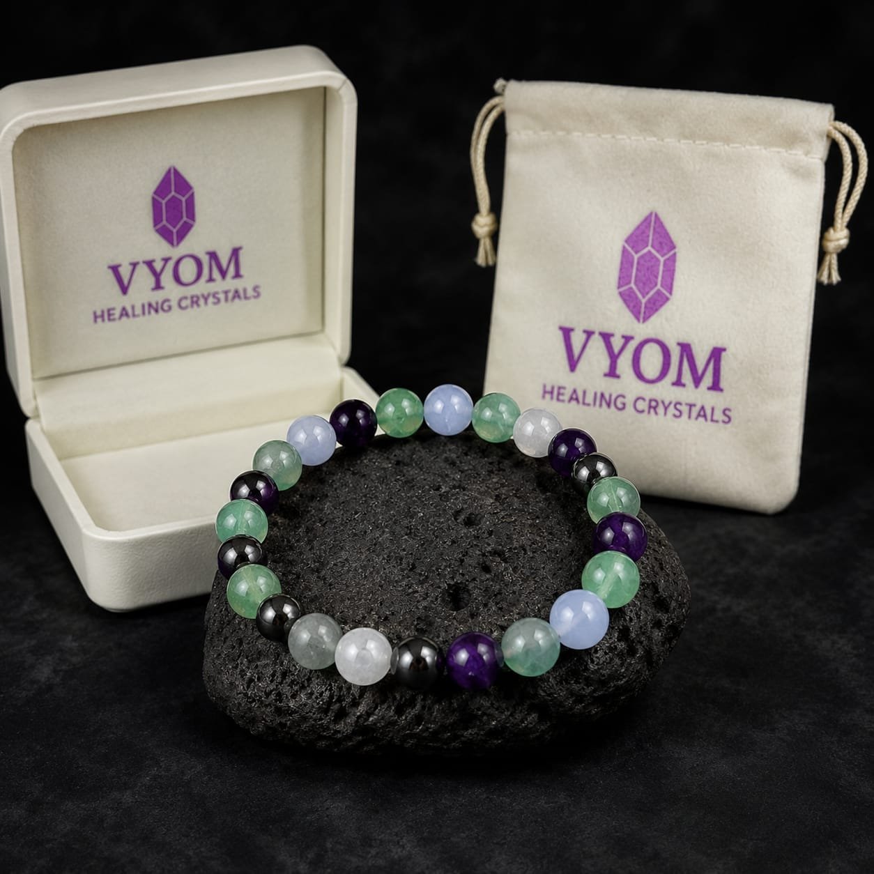 Reiki & Om–Blessed Calm, Focus & Comfort Bracelet - Image 3