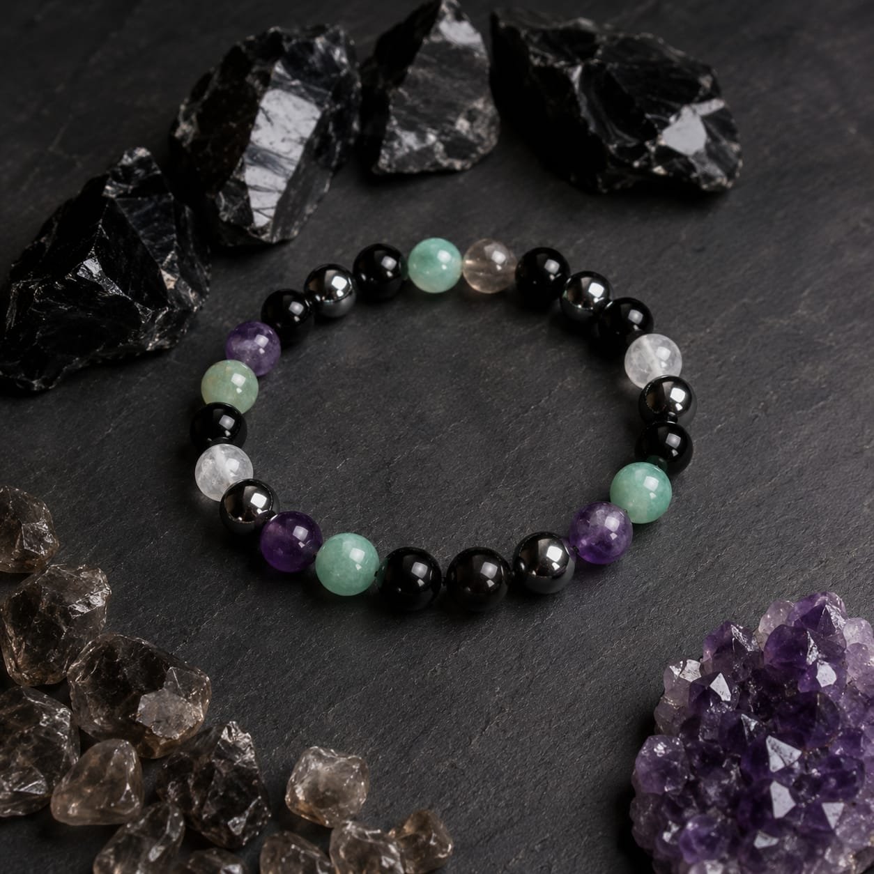 Reiki & Om–Blessed Grounding & Spiritual Protection Bracelet