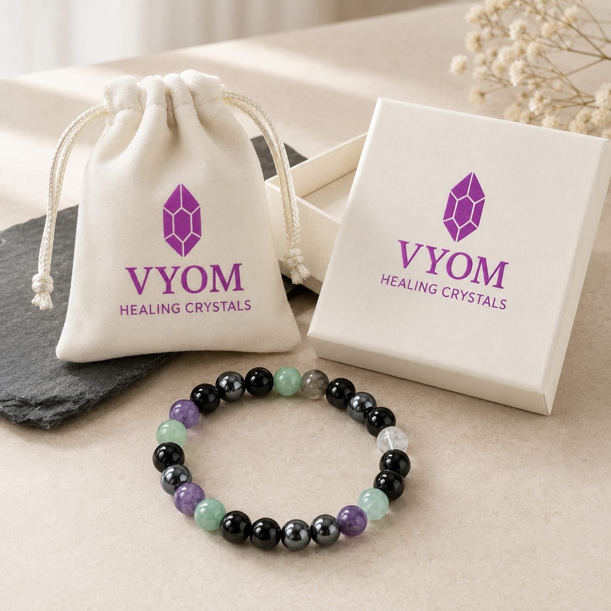 Reiki & Om–Blessed Grounding & Spiritual Protection Bracelet - Image 4